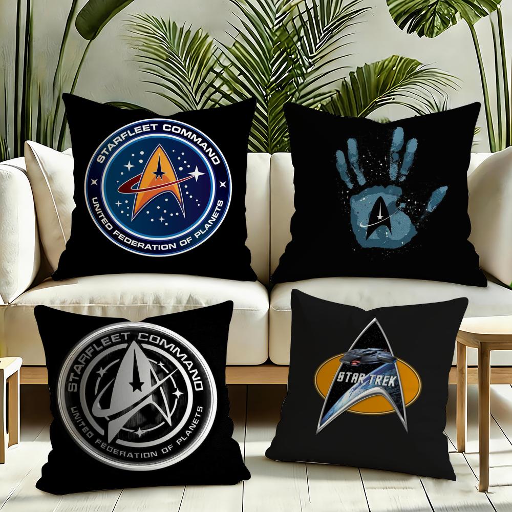 Movie SStar TTrek Cushion Cover Silky Short Plush Invisible Zipper Dustproof Sofa Pillow Case for Home Decor