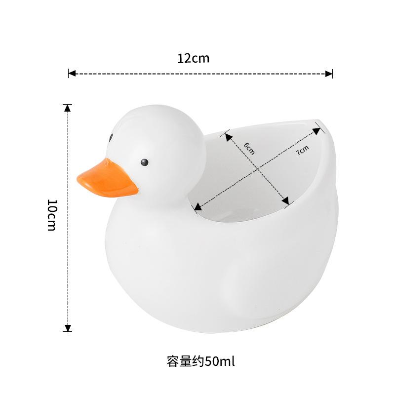 Керамическая миска Little Swan Duck 50 мл, украшение для обеденного стола, салатница, миска для закусок, столовые приборы, кухонные принадлежности, детская посуда