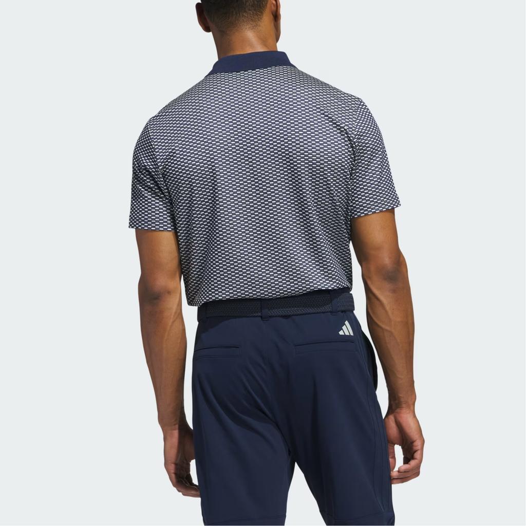 Adidas Гольф Повседневная Спортивная Футболка-поло с коротким рукавом Мужские топы Темно-синий JH1344