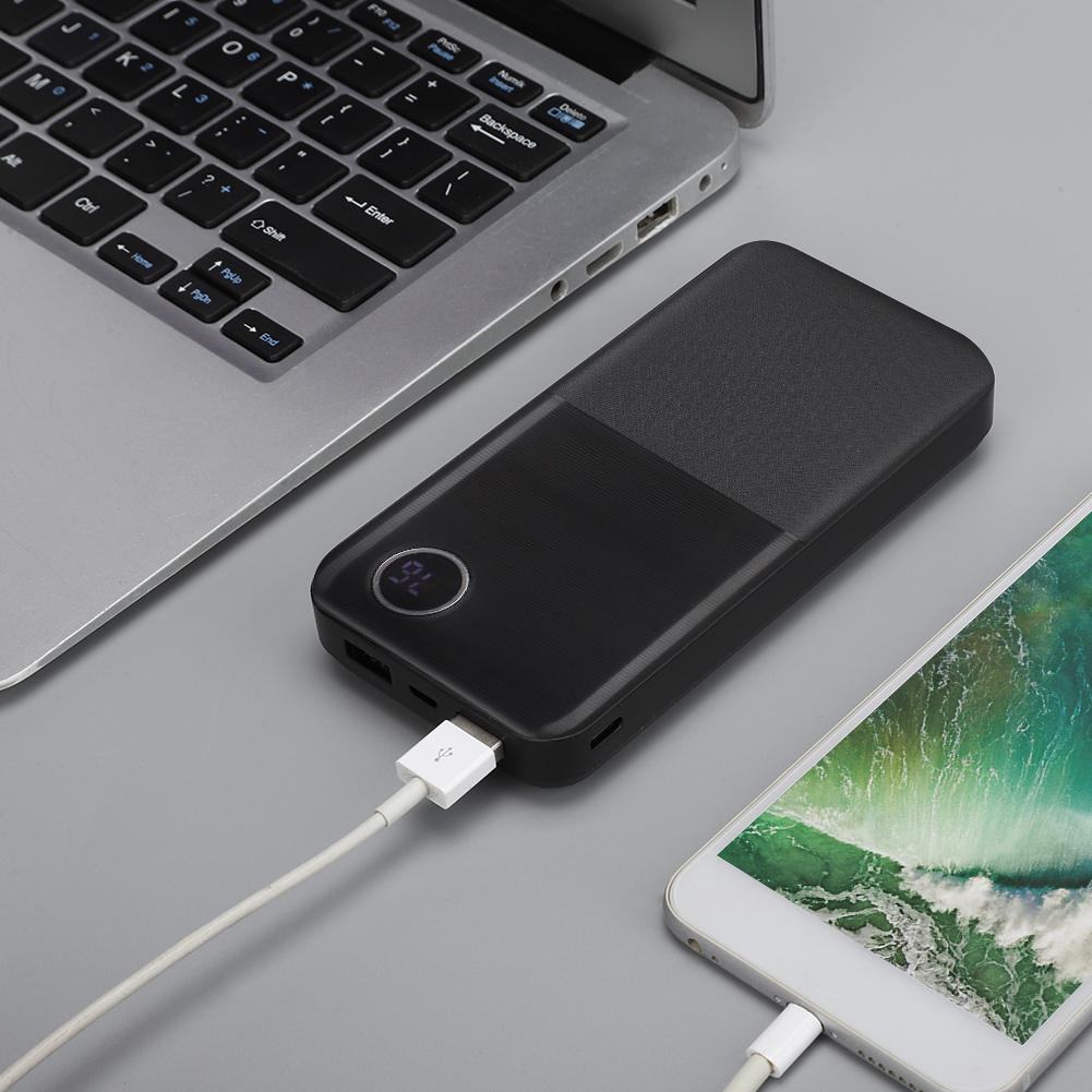 Мобильный Power Bank 10000 мАч с интерфейсом Type-C и цифровым дисплеем, быстрая зарядка