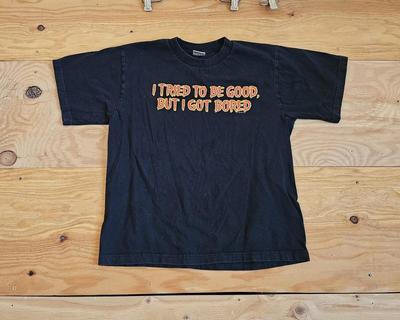 Vintage 'I Tried To Be Good' Black T-Shirt, Funny Y2K Graphic