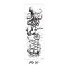 Long Flower Full Arm Waterproof Temporary Tattoo Stickers