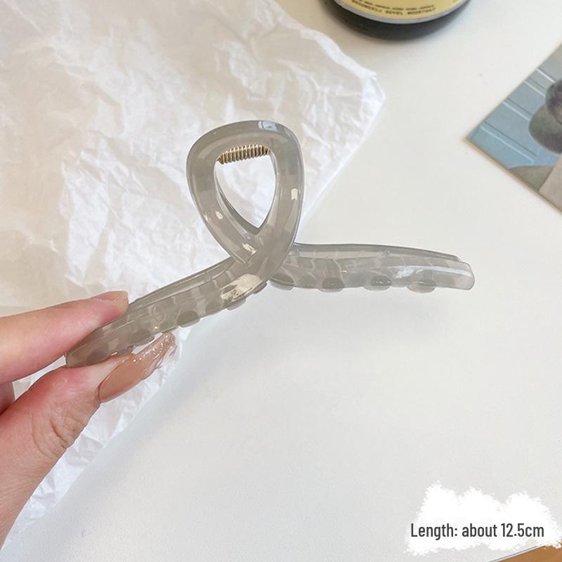 13 см большая акриловая желейная шпилька для волос: Простая клипса «Акула» для затылка