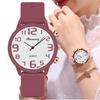 Vogue Минималистичные повседневные часы Силиконовые женские кварцевые наручные часы Женские часы Модные большие круглые женские часы Высокое качество цифр