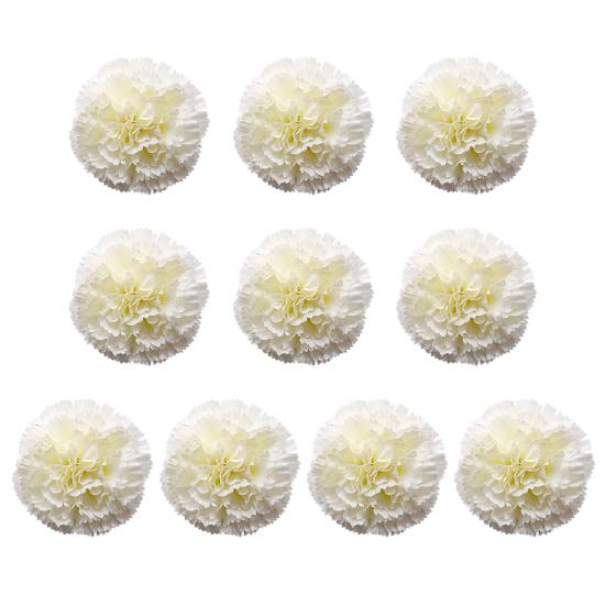 10 Pcs Artificial Carnation Flowers Handmade Faux Silk Flowers Fake Carnation Blooms for DIY Crafts Wedding Baby Showers Decorations