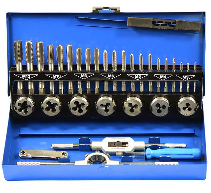 Set of Taps and Dies M3-M12 32 Pieces