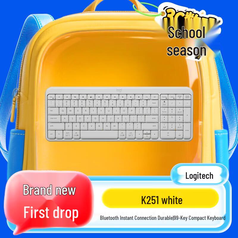 Беспроводная Bluetooth-клавиатура Logitech K251, компактная, 99 клавиш