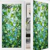 Static Cling Window Film Glass Sticker, Colored Flower Texture Film, UV Removable Decal Light Blocking Waterproof Dustproof for Home Decor Easy