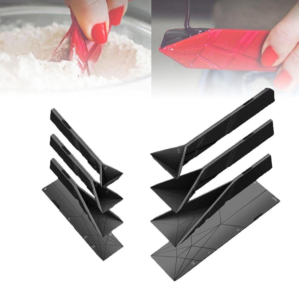 Складные плоские мерные ложки Полигоны Плоские мерные стаканы Креативность Складные ложки