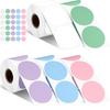 2 Inch Circle Thermal Sticker Labels Self Adhesive Round Direct Thermal Labels Multipurpose Printer Stickers for DIY Logo Design, Qr Code, Name Tag