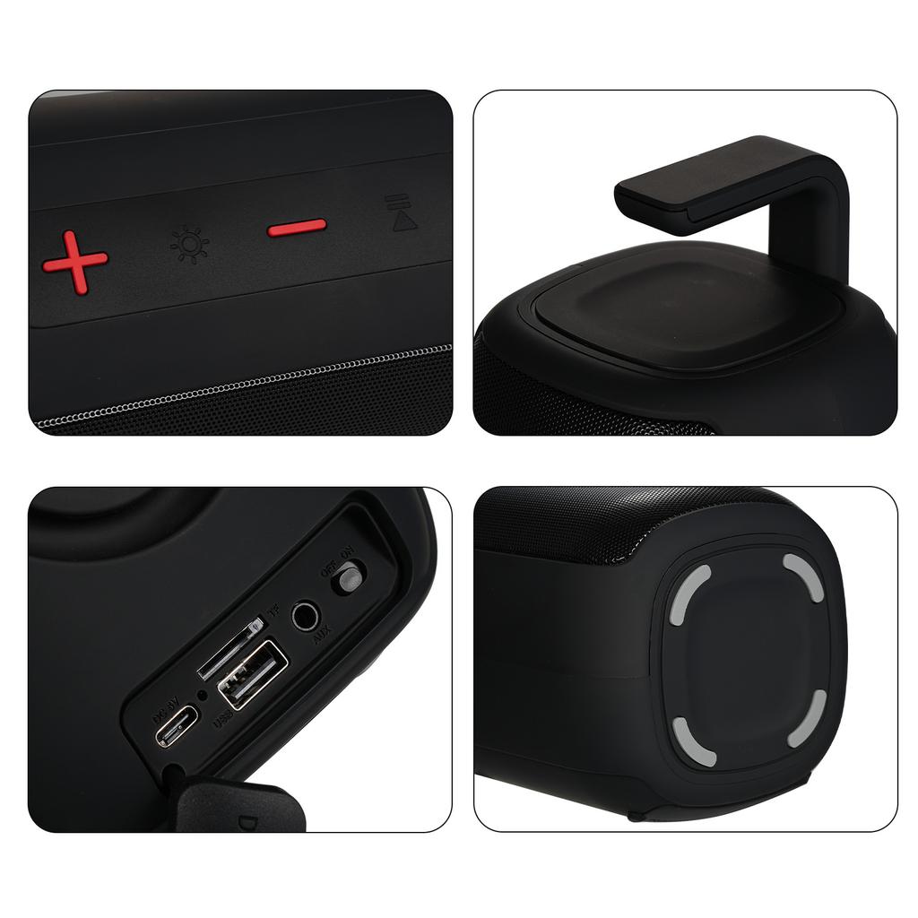 A85 RGB Light Portable Speaker Outdoor Portable Card Speaker Double Horn Square Dance Radio