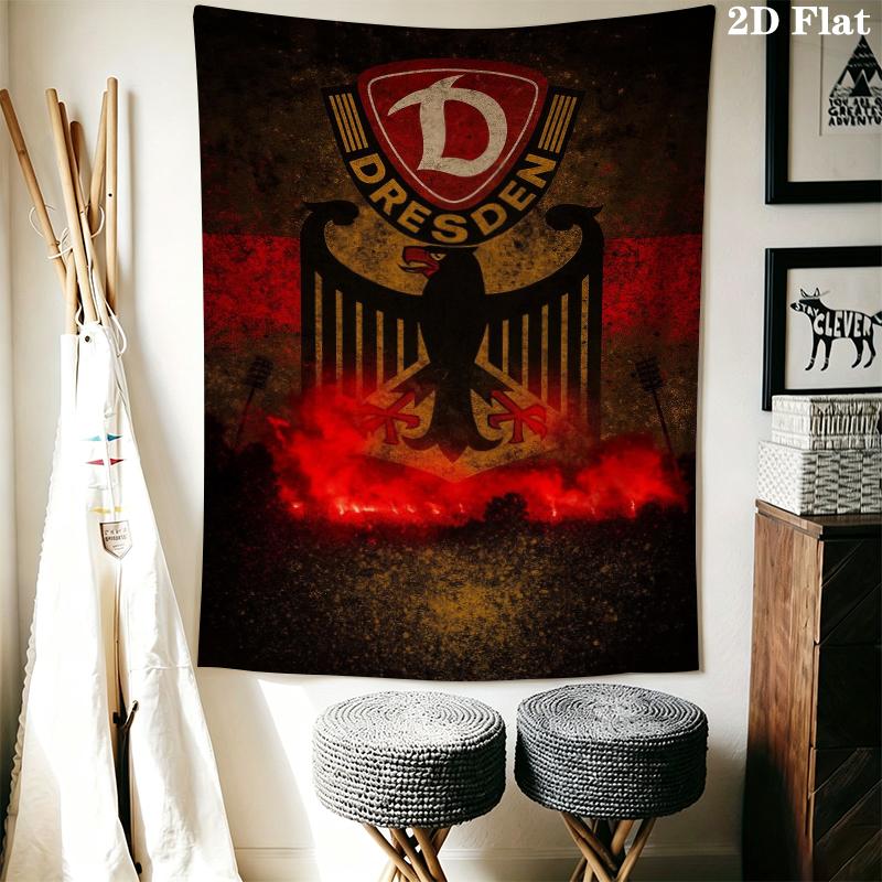 Sg Dynamo Dresden Wall Tapestry Aesthetic Wall Hanging Printed Fabric Blanket Decorative Tapestries for Bedroom Living Room Home Decor