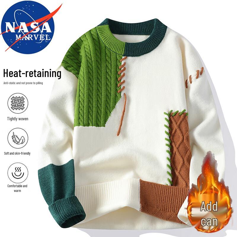 NASA MARVEL Unisex Warm Round Neck Knit Sweater