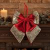 Multicolor Christmas Bow Decoration Satin Sequin Glitter Sequin Bowknot Hanging Decoration Hanging Design Photo Props