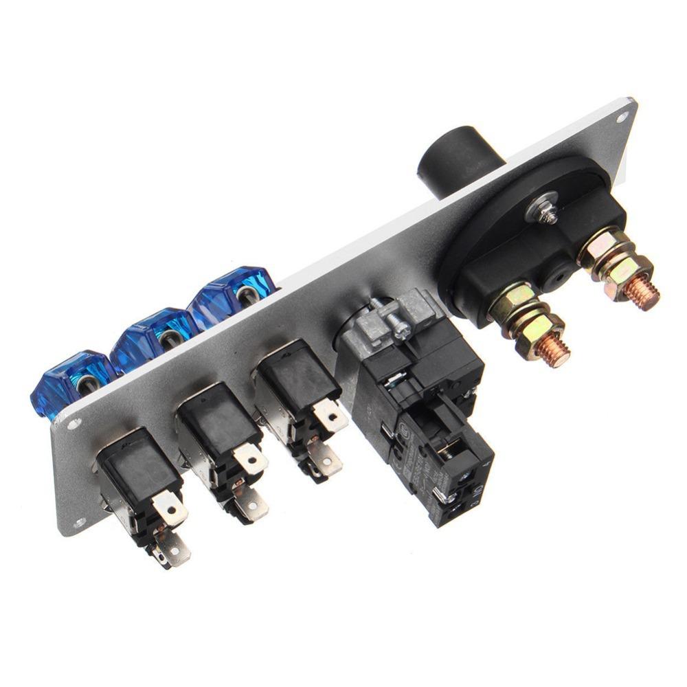 Панель переключателей зажигания для гоночного автомобиля 12 В, кнопка пуска/остановки двигателя, светодиодный тумблер