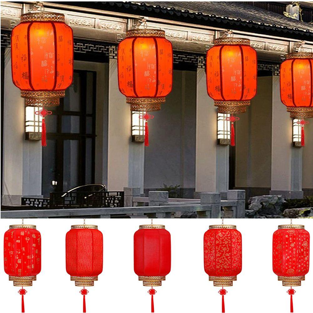 Водонепроницаемый Новогодний Фонарь Антикварный Красный Фонарь Украшение на Китайский Новый Год