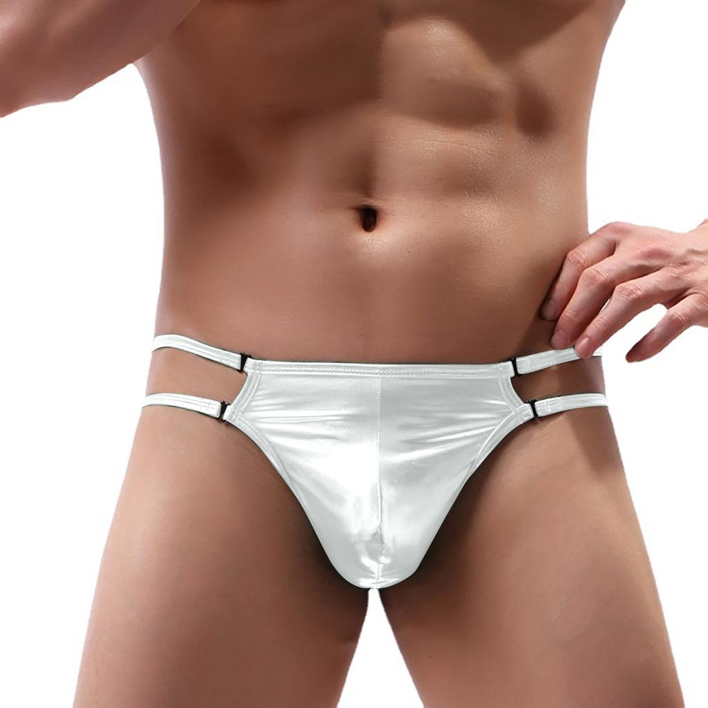 Underwear Metal Texture Imitation Leather Swimming Pants Men's Shorts