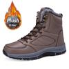 Мужские зимние ботинки для снега, уличные мужские плюшевые туфли, кроссовки на толстой подошве, теплые модные ботильоны, размер 39-48