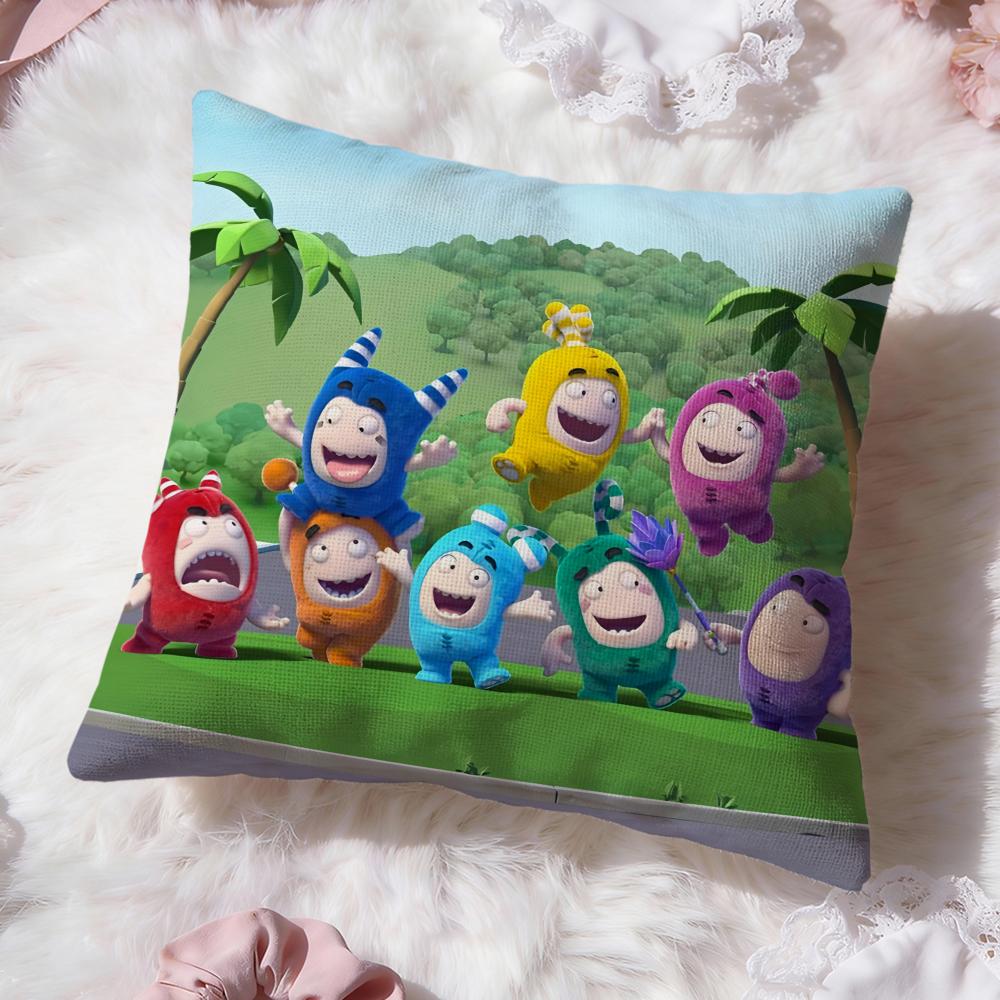Милая Мультяшная Наволочка O-Oddbods Премиум Комфорт Двусторонняя Наволочка - Дизайн Два в Одном для Любой Комнаты и Салона Автомобиля