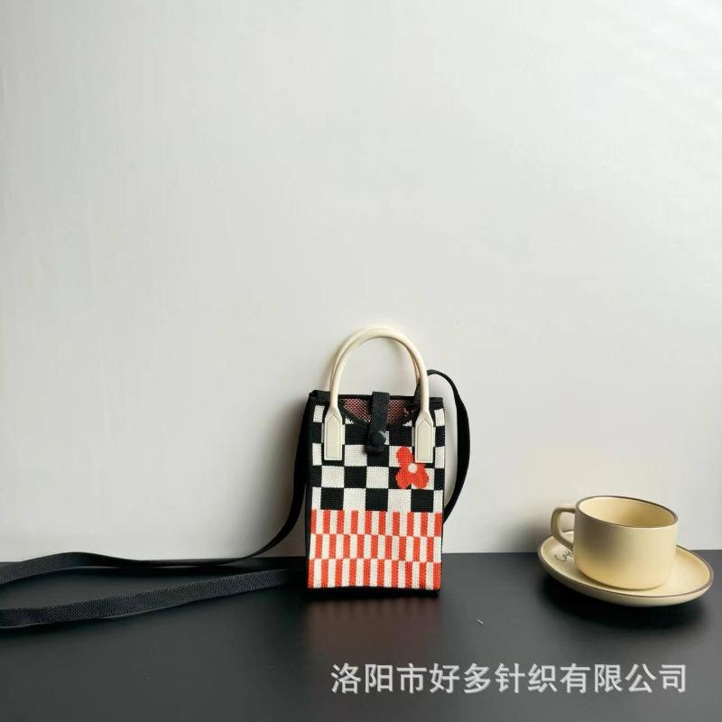 Премиальный сенсорный ns сумка для мобильного телефона новая мультяшная вязаная сумка дофаминовая ниша универсальная сумка-мессенджер через плечо сумочка