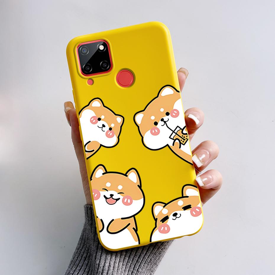 Для OPPO Realme C25 C25S C25Y Чехол Мультяшный Мягкий Силикон Матовый Ударопрочный Задняя крышка телефона Для Realme C 25 S Y Capa Funda Coque