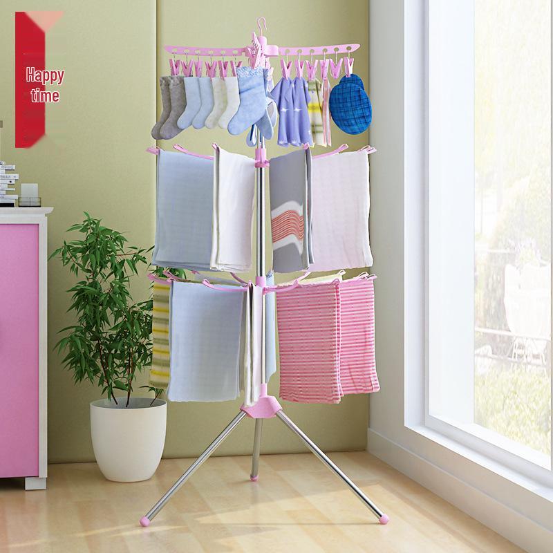 Складная сушилка для детской одежды и полотенец из нержавеющей стали для спальни