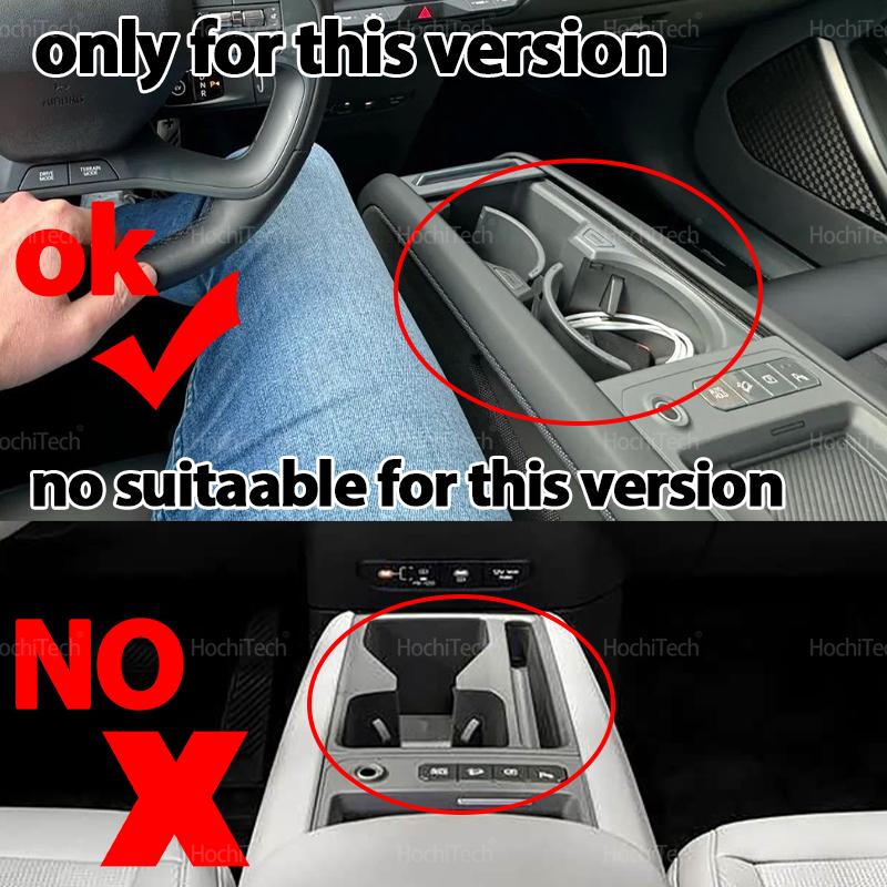 For Kia EV9 2024-2025 Anti-Slip Storage Box Water Cup Holder Anti Dirt Shock Absorbing Car Interior Accessories