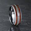 Fashionable New Double Wood Grain Three String Couple Ring