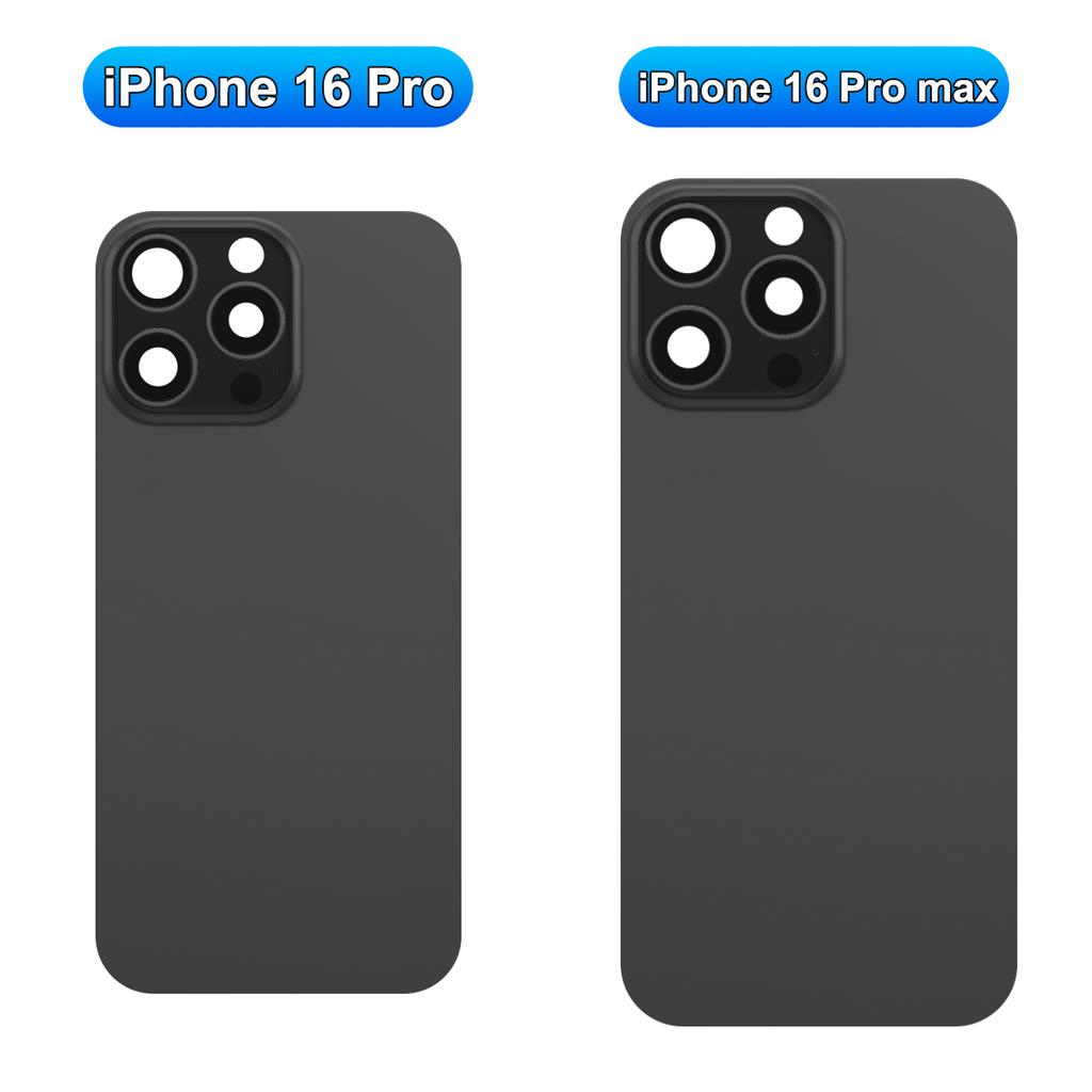 Для iPhone 16 Pro Задняя стеклянная панель Крышка аккумулятора Запасные части Задний корпус с объективом камеры для iPhone 16Pro Max