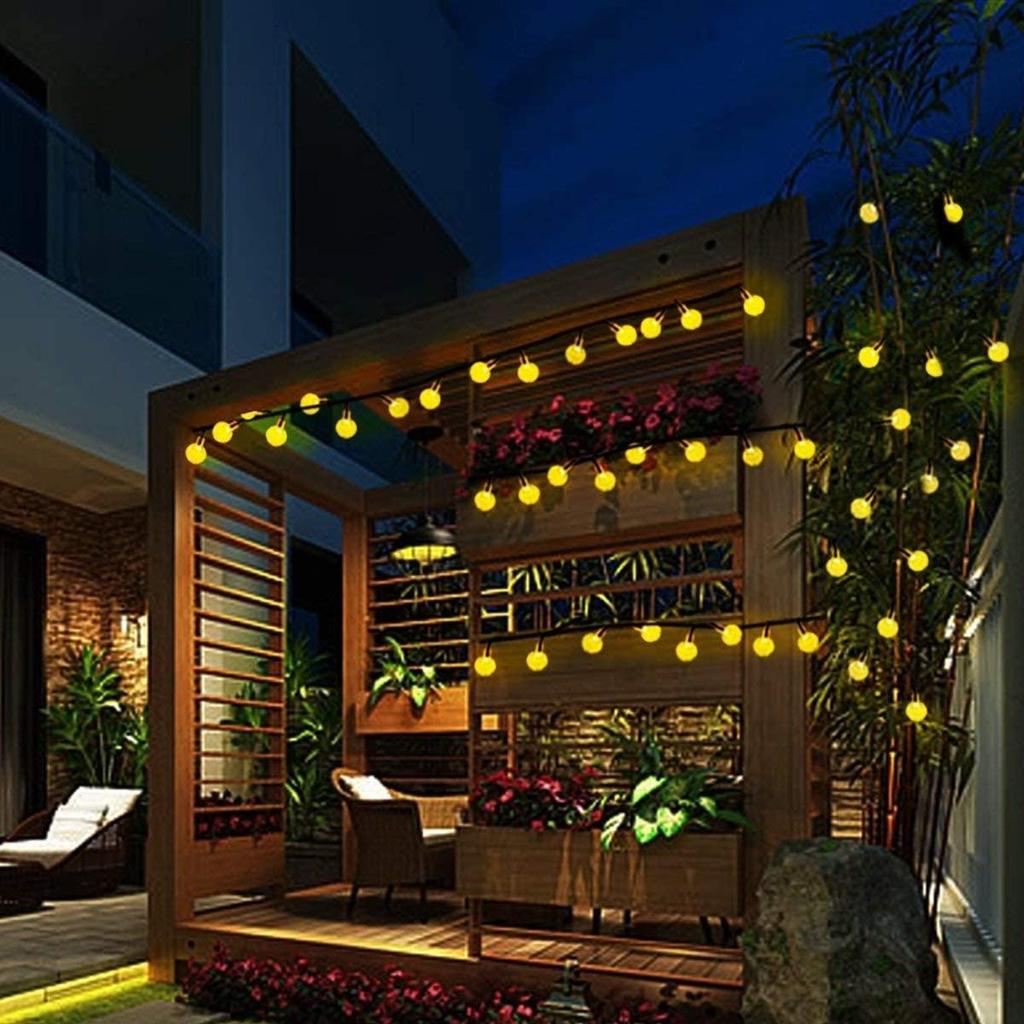 50/100 Leds Crystal Ball Waterproof Solar Outdoor String Lights Solar Powered Globe Fairy String Lights for Outside Garden, Yard, Home, Patio