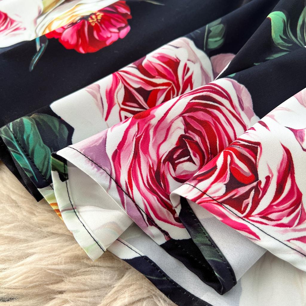 Летние женские элегантные V-образные вырезы без рукавов с цветочным принтом длинные миди-майки вечерние платья