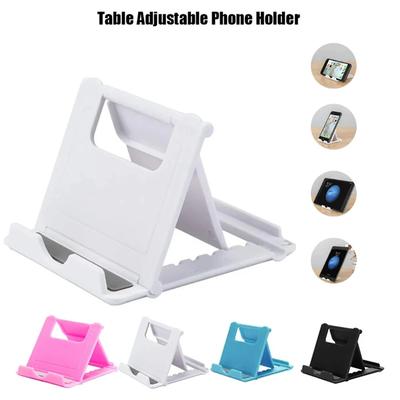 Mini Adjustable Portable Universal Folding Plastic Phone Holder Tablet Computer Stand for Ipad IPhone Samsung Xiaomi Huawei Vivo