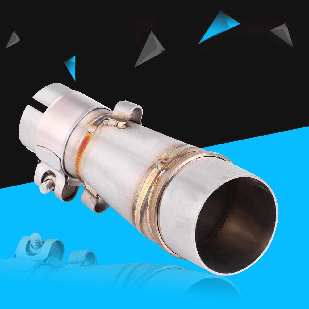 Qiilu 51мм Выпускная средняя труба Выпускная труба Средняя секция Нержавеющая сталь для Kawasaki Z250 Ninja 250 13-16