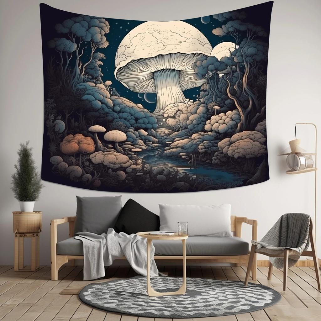 Декоративный гобелен «Фантастический гриб» для дома, гостиной, офиса, декоративный гобелен