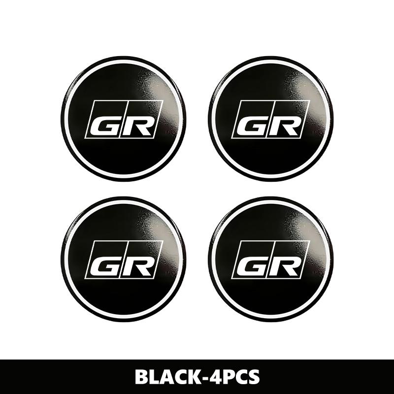 EBN5   For Toyota 4Pcs 56MM Car Wheel Center Hub Caps Logo Sticker GR Yaris Corolla Prius Aqua Vios Mirai Hilux Auris CHR