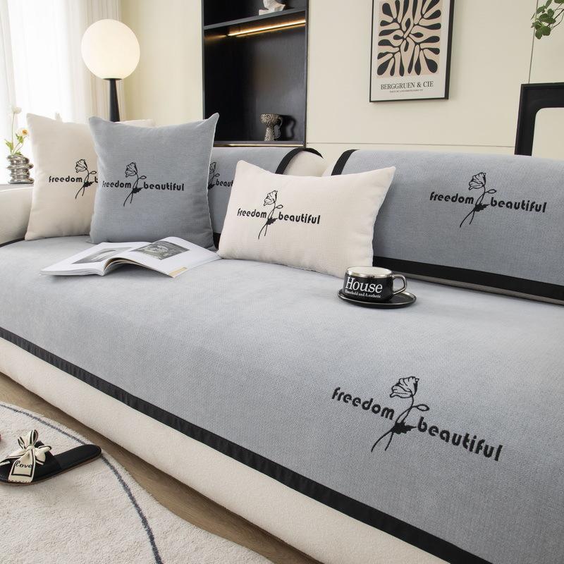 Подушка для дивана из синели, универсальная нескользящая подушка для дивана Four Seasons, роскошная высококачественная подушка для дивана, полотенце