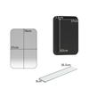 Stylish Rectangle Mirror Cabinet, Recessed Medicine Cabinet, Metal Framed, Adjustable Shelves, Storage for Bathroom, Living Room and Bedroom, Black