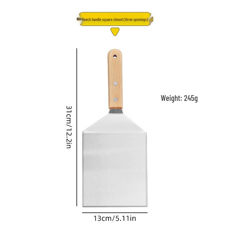 SMVP Stainless Steel Large Square BBQ Spatula Set