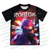 Roblox Игра Детская Косплей Футболка Мальчики Девочки Мультяшная Спортивная Повседневная Дышащая Скругленный вырез Короткий рукав Летняя Детская Одежда Подарок