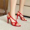 Women's High-heeled Sandals Summer New Stiletto Large-size Open-toed Sandals