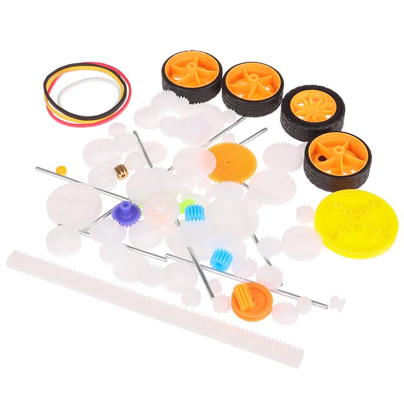 78Pcs Коробка передач Игрушка Робот Мотор Пластиковые шестерни Diy Модель Аксессуары