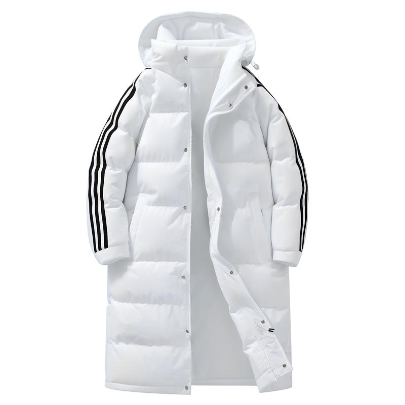 Зимняя повседневная универсальная хлопковая куртка средней длины с капюшоном, толстая и теплая хлопковая куртка, пальто