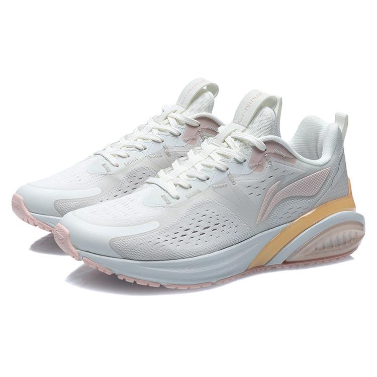 Женские беговые кроссовки Li Ning Легкие Низкие Бело-оранжевые ARHR062-3