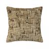 Braided Rattan Wood Wicker Square Pillowcase Cushion Cover Pillow Case Throw Pillow Cover for Home Bedroom Car