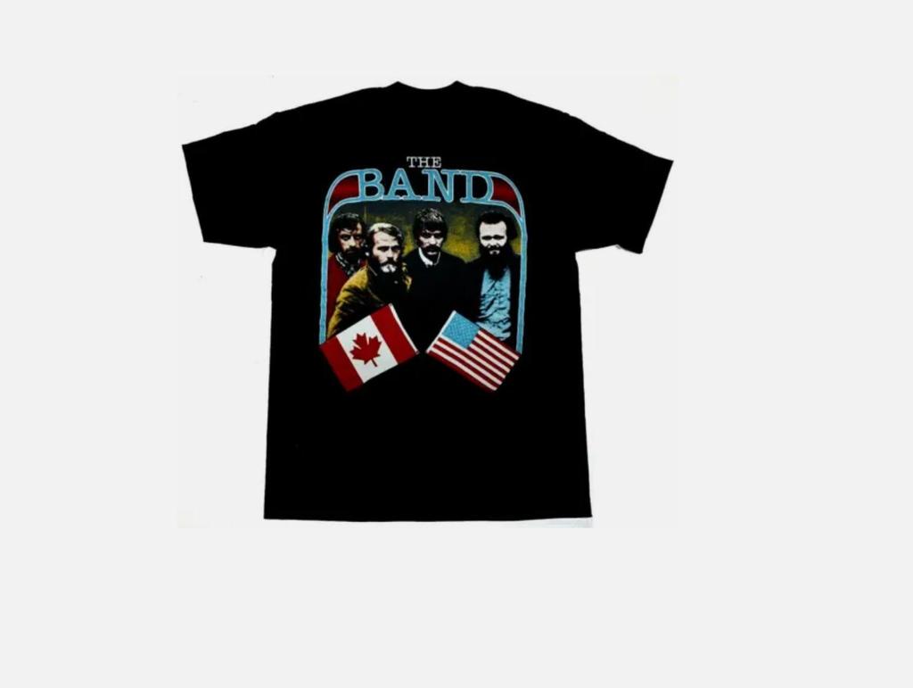 Men's Cotton T-shirt Levon Helm The Band 1983 World Tour Shirt Classic Black Unisex S-5XL