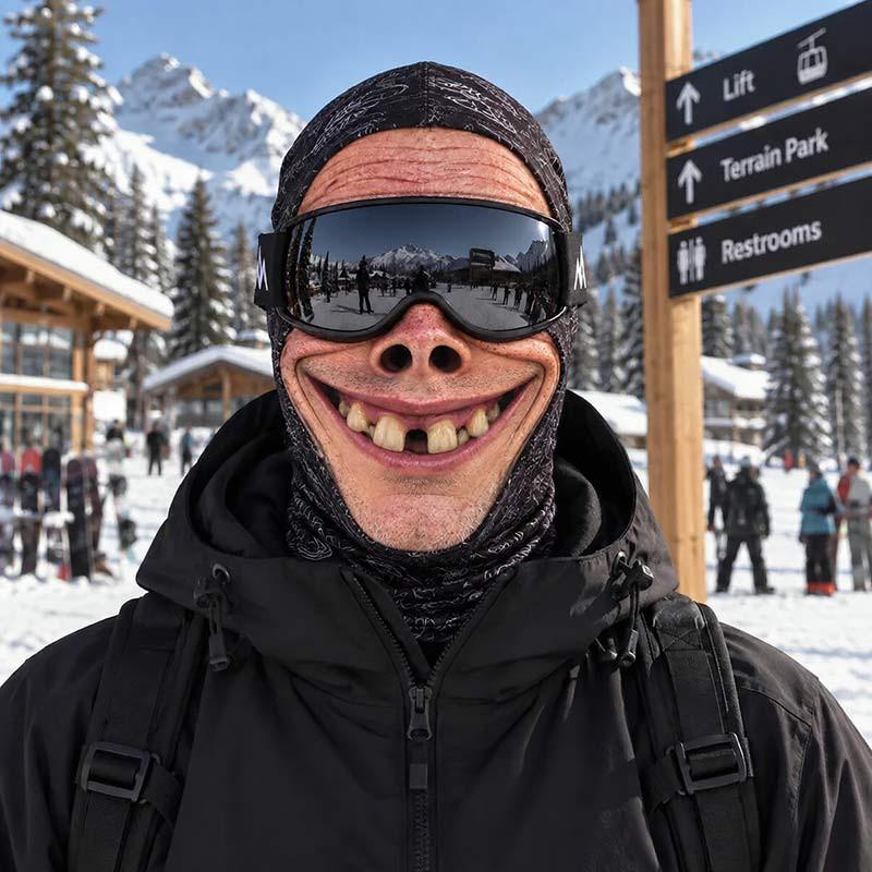 Halloween Funny Old Man Ski Mask Realistic Face Balaclava 3D Print Winter Neck Coverage Skiing Outdoor Parties