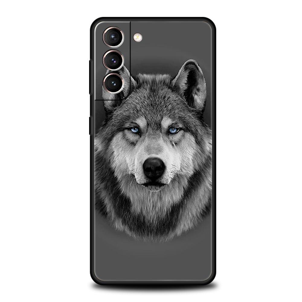 Чехол с изображением животного волка для Samsung Galaxy S22 Ultra S20 S21 FE 5G S10 S9 Plus S10E S8 Note 10 Lite 20, мягкий силиконовый черный чехол