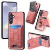 For Samsung Galaxy S25 Case Imprinted Pattern Card Holder Kickstand Leather Back Cover