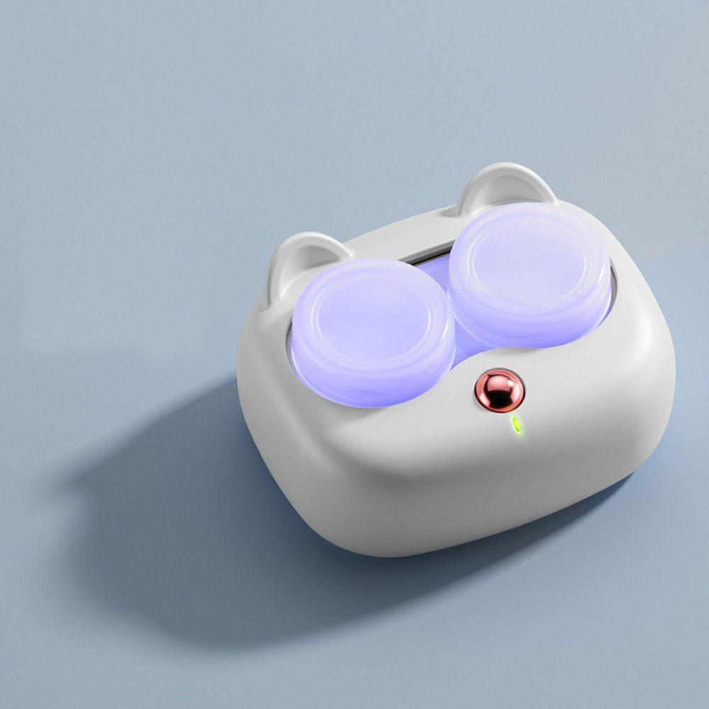 Портативный очиститель для контактных линз Ультразвуковой футляр для контактных линз Белый протеиновый очиститель