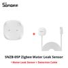 SONOFF SNZB-05P Zigbee 3.0 Датчик протечки воды Обнаружение утечек и капель Оповещения в реальном времени Поддержка Home Assistant Google Alexa